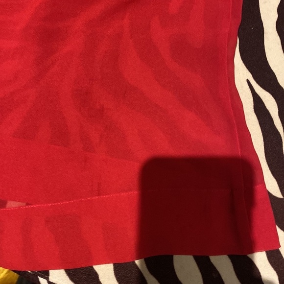 Banana Republic fushia double  layered ruffle trim blouse Sz M - Picture 12 of 16